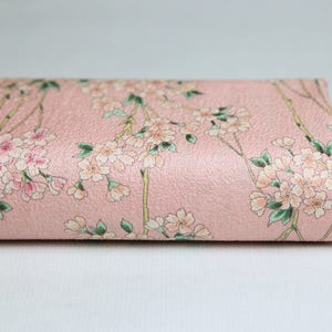 Pink Sakura Japanese fabric - 50cm, Japanese fabric, Japanese fabrics, embossed Japanese fabric, Sakura fabric, Chirimen cotton fabric, Sakura