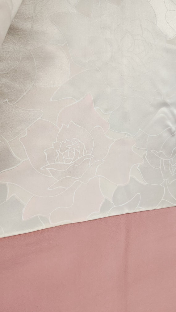 Powder pink floral jacquard Haori, Traditional Ha… - image 6