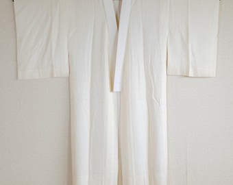 Ivory Nagajuban with kiku chrysanthemums, Nagajuban, Kimono underwear, under Kimono, ivory brocade, kiku pattern, lining