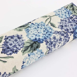 Japanese canvas blue hydrangea -50cm- Japanese fabric, Japanese canvas, hydrangea fabric, hydrangea flower, pink hydrangea, hydrangea pattern