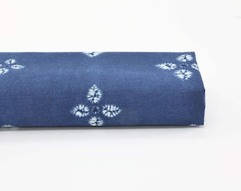 Japanese fabric flower pattern in shibori style light blue- 50cm, Japanese fabric, shibori, indigo shibori, shibori pattern, Dyed Japanese