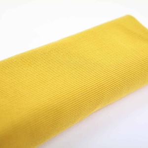 Tissu velours côtelé Japonais jaune moutarde 50cm tissu velour Japonais, velours en coton, velour uni, velour moutarde, velour épais jaune 画像 1