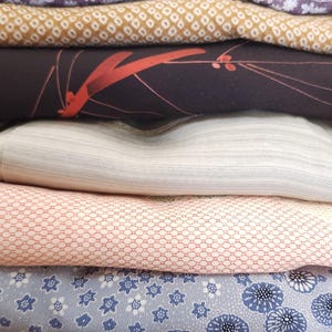 Set med 3 vintage haorier, set med haori, japansk jacka, kimonojacka, vintageväst till kimono, från Japan, slumpmässig haori, gammalt tyg, textil bild 4