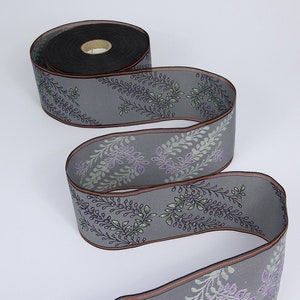 Galon Tatami motif fleur Fuji - 100cm, galon tatami, galon Japonais, ruban tatami, ruban Japonais, ruban fleur glycine, motif fleur glycine