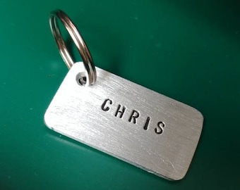 HANDMADE aluminium sleutelhanger te personaliseren met voornaam