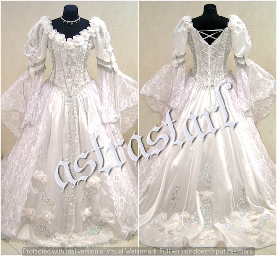 tudor style wedding dress
