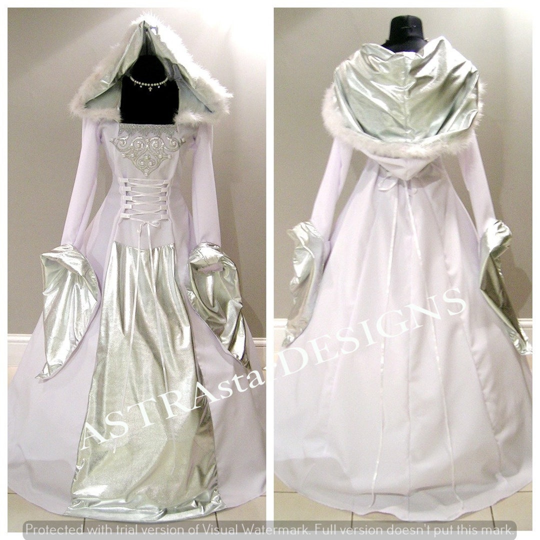 Snow Ice Queen Costume ALL SIZES Medieval Wedding Dress Gothic Etsy