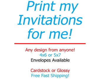 Cardstock Invitation - Etsy