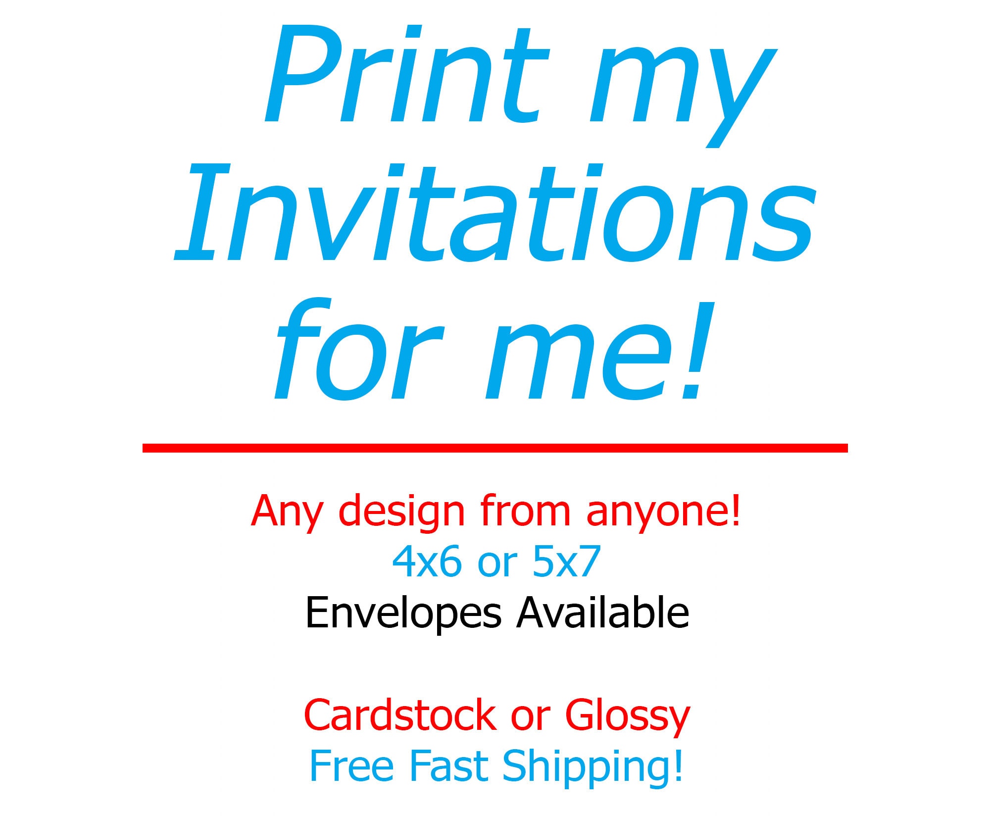 Print My Invitations Printing Service Invitation Printing Etsy