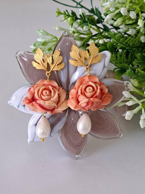 Etsy rose shop earrings