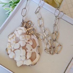 Sardonyx shell cameo necklace and 925 silver, Italian jewelry