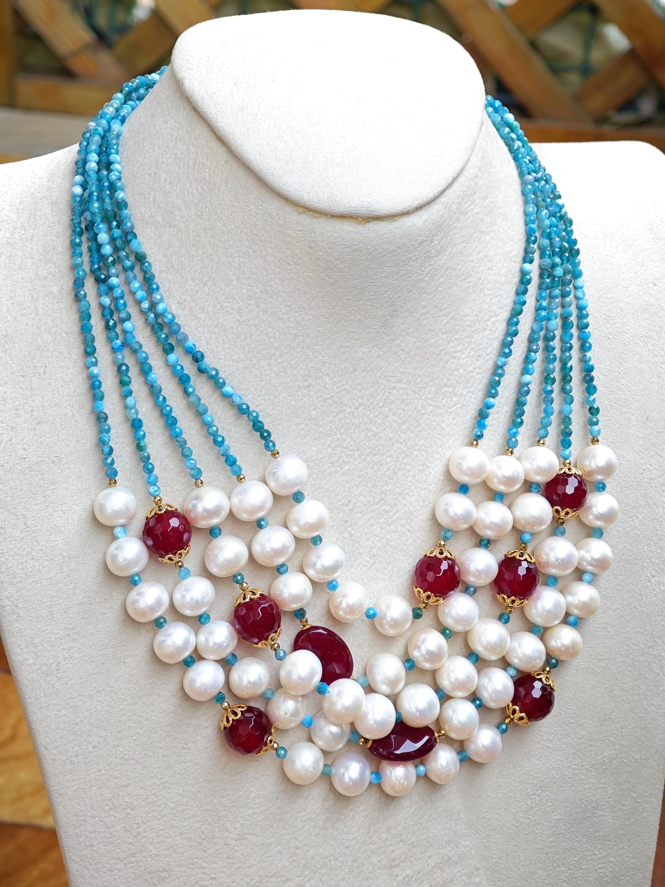 Treasure Bay Bella collana di perline da donna con pietre preziose