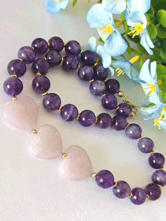 Collana chanel con ametista viola BRASS Workshop cam05