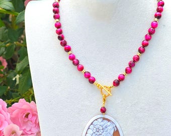 4 Pezzi Di Ciondolo Cammeo Rosa Rossa Gotica Con Impostazione - Foto 5