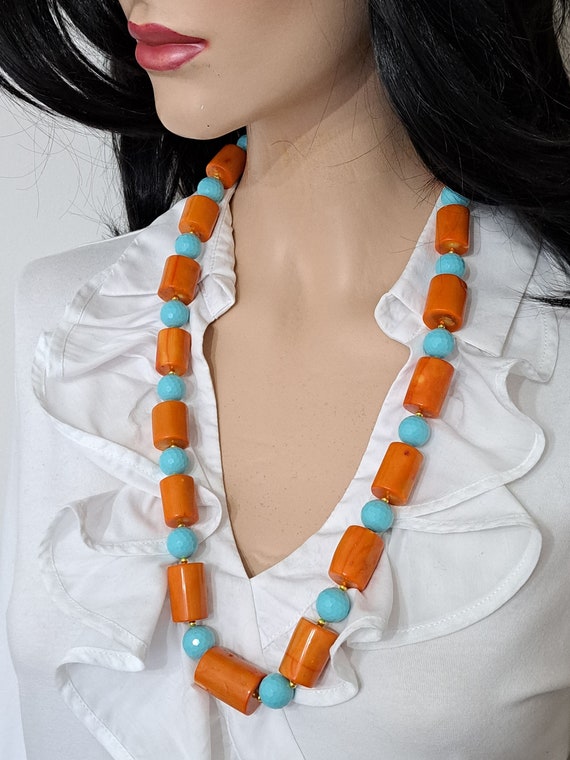 Collier amérindien turquoise fait main - France