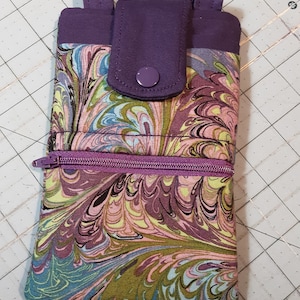 Cell Phone Purse, Crossbody,  Purple, Green