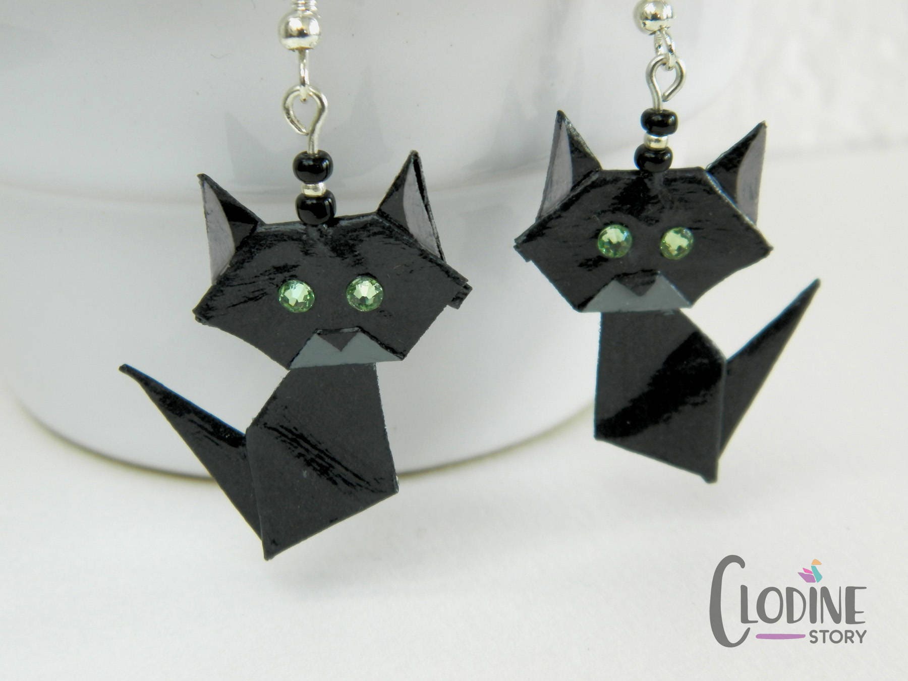 Boucles D'oreilles Chat Noir Vintage - Acrylique Et Alliage - Style Gothique Animalier - Pour Femmes Et Filles