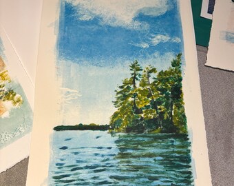 Muskoka Shoreline Monotype