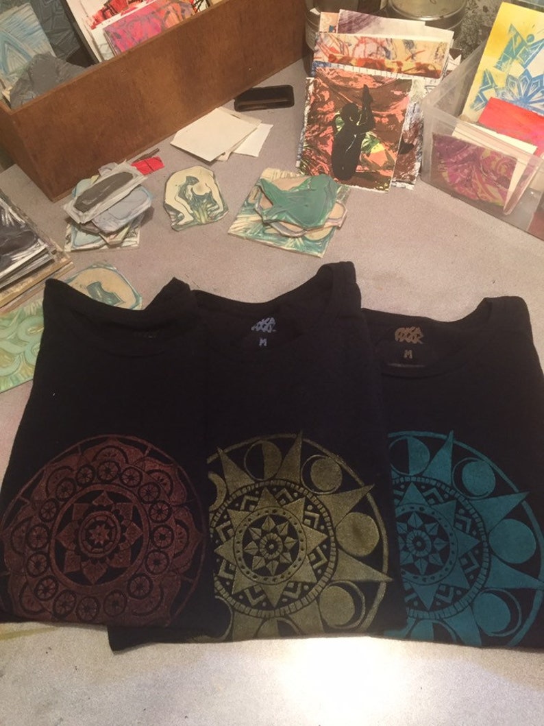 mandala yoga tank top Hand block printed