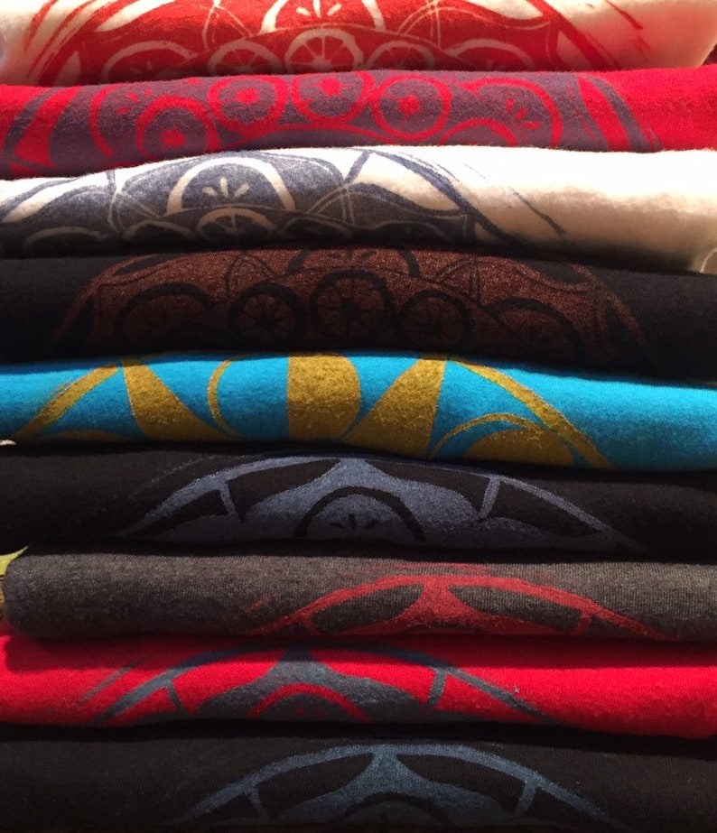 mandala yoga tank top Hand block printed