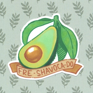 Freshavacodo Vinyl Sticker Avacado Vine