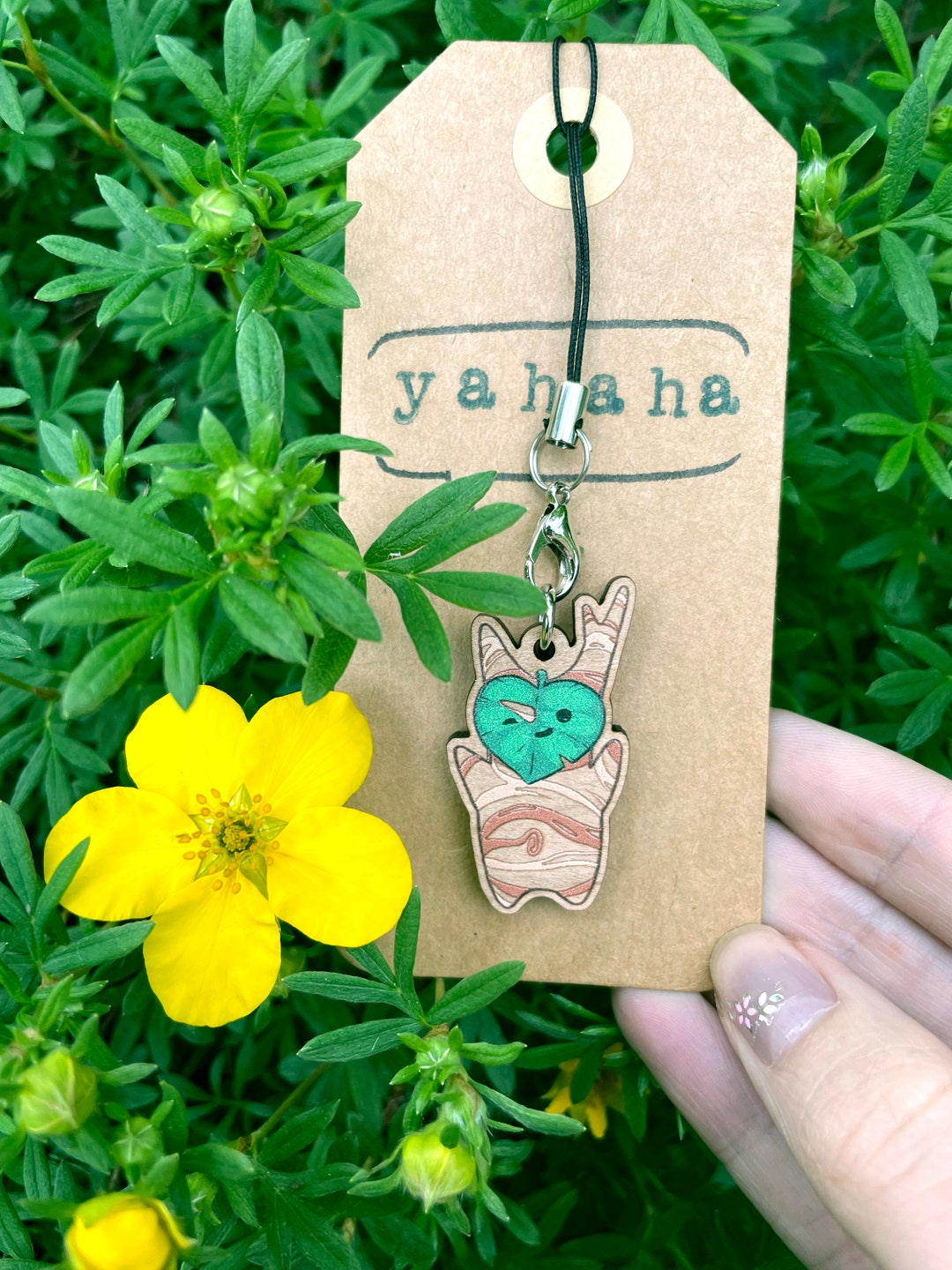 Forest Spirit Wooden Charm / Keychain Etsy