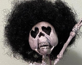 Skeleton Doll Valentines Day Art Doll One of a Kind Primitive Sculpture