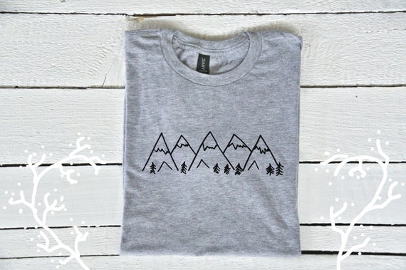 Mountains tee t-shirt shirt adult unisex vintage graphic | Etsy