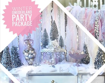 Winter ONEderland Party Package, Winter ONEderland Decorations, ONEderland Decorations Girl, Winter ONEderland Banner