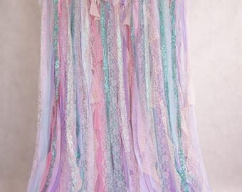 Mermaid Party Backdrop,  Mermaid Banner, Mermaid Tassel, Decor Mermaid Party,  Mermaid Birthday, Under the sea backdrop