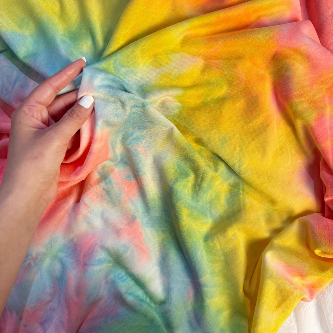 Tie-dye Printed French Terry Knit Loungewear Sets