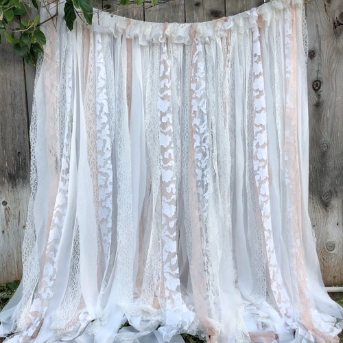 Lace Curtain Boho Curtain Shabby Chic Curtain Boho Wedding Etsy