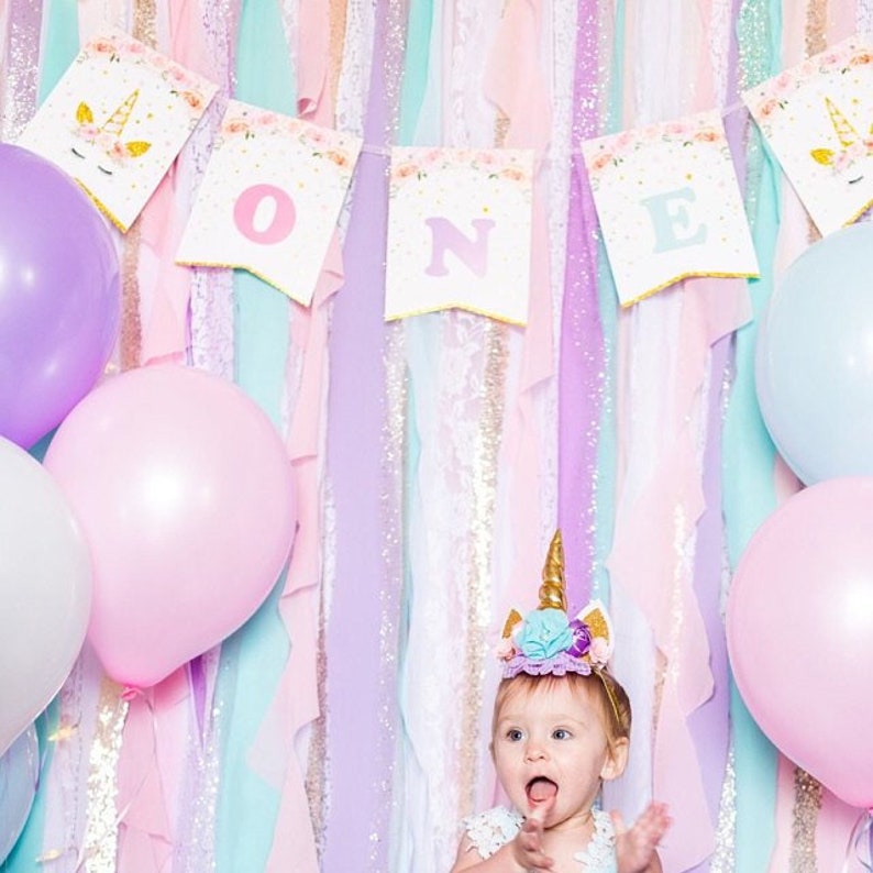 Unicorn Party Decorations Unicorn Party Supplies Unicorn Etsy