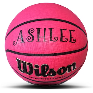 Aangepaste gepersonaliseerde Wilson indoor/outdoor basketbal roze