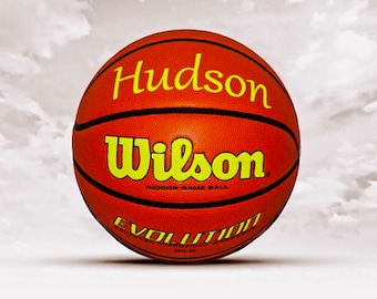 Customized Personalized Wilson Evolution Indoor NCAA Basketball in Yellow