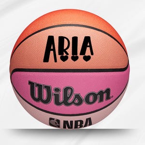 Aangepaste gepersonaliseerde roze Wilson Forge indoor/outdoor basketbal