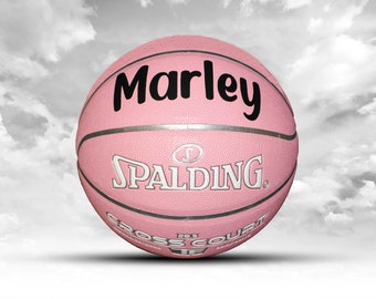 Customized Personalized Basketball Spalding Indoor/Outdoor Pink Gift