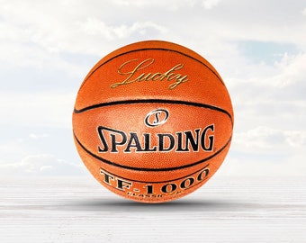 Pallone da basket personalizzato personalizzato Spalding Cross Court indoor/outdoor con testo in oro (questa palla non è la TF-1000)