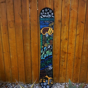 Chalkpainted Snowboard - NOT a print - Size Varies