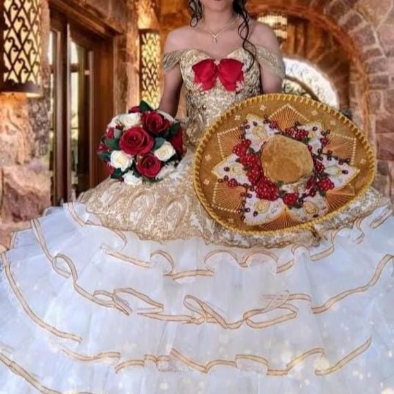 rose gold mexican quinceanera dresses quinceañera. Custom Made. Quince Gown. Vestido Quinceañera Mexicana. Mexican Embroidered Dress. Charra Quinceañera Dress Handcrafted with high
