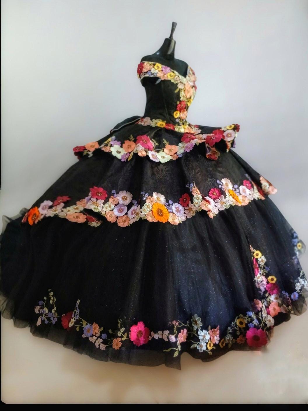 black quinceanera dresses with flowers Black 15 Dress With Flowers Quinceanera Dresses Love 21 Vestidos De 15 Quince Aos Vestidos De