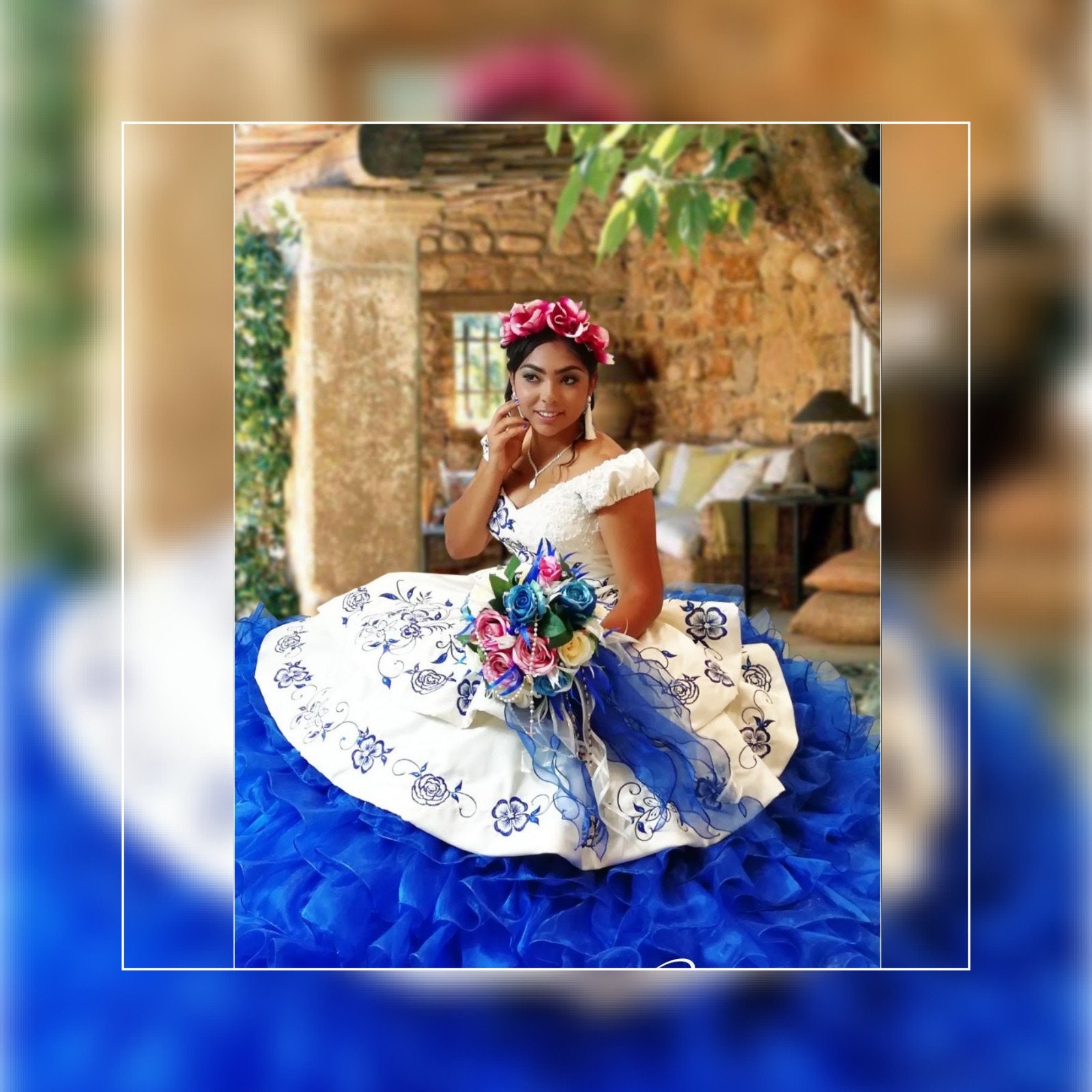 Mexican Quinceañera. Custom Made. Quince Dress. Quinceañera