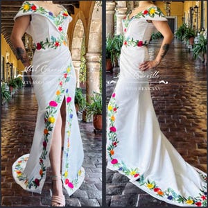 Mexican Wedding Dress. Evening Dress. Corset bodice. Custom made. Vestido Estilo Mexicano. Novia. Dama . Madrina. Hecho  a la medida.
