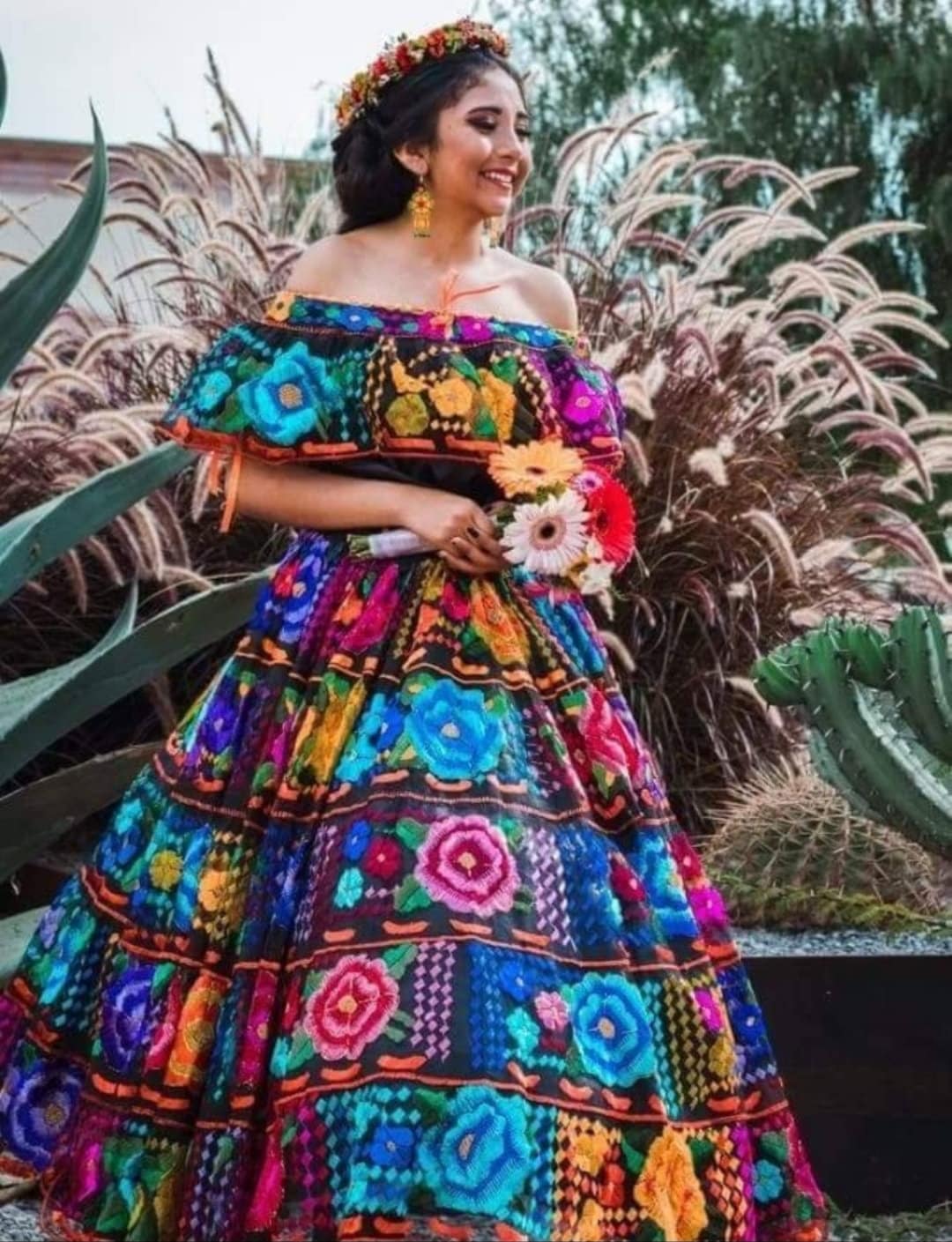 Elegant mexican style dresses cheap