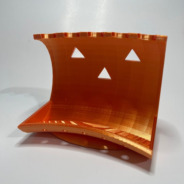 Limited Edition 3D Printed Diamond Painting Pen Display For Handturned Pens in Silk Orange as a Jack-O-Lantern