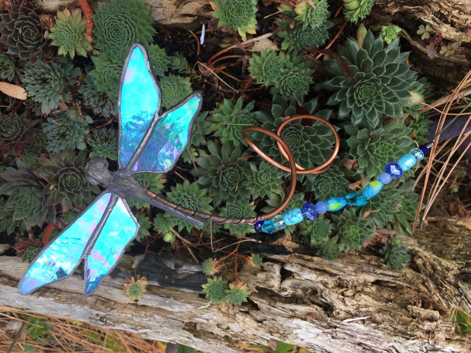 Stained Glass Dragonfly Garden Plant Stakes. Etsy