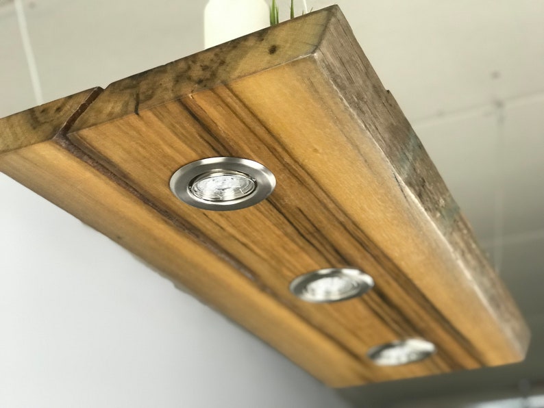 Greenheart Harbor wood LED hanging Lamp 80 cm single Piece Solid wood