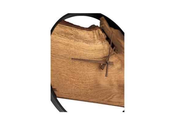Oak wall clock 30 cm unique piece