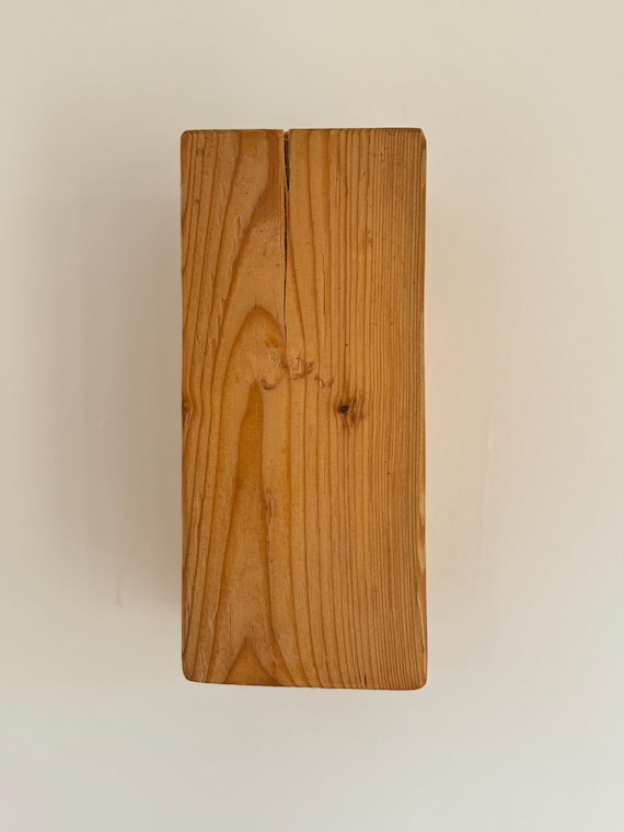 High-quality handcrafted old wood wall lamp with LEDs as a unique piece "No. 521"