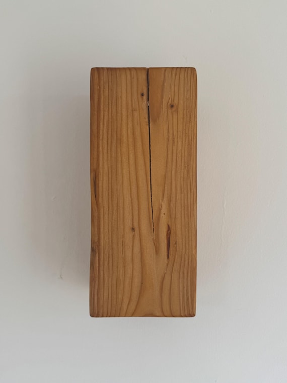 High-quality handcrafted old wood wall lamp with LEDs as a unique piece "No. 516"